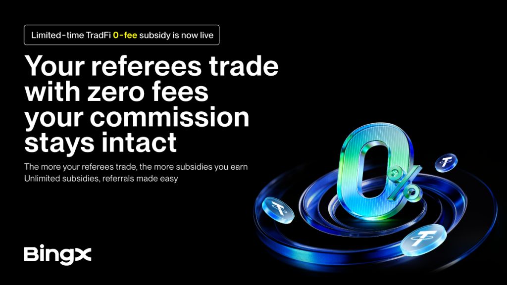 BingX Launches Zero-Fee TradFi Futures while Maintaining Full Partner&nbsp;Commissions