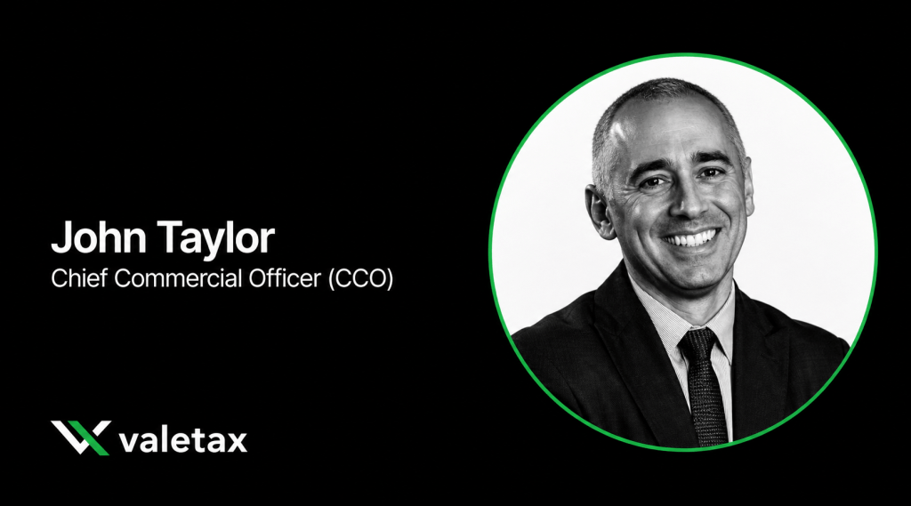 Valetax Enhances Leadership Team with Appointment of John Taylor as&nbsp;CCO